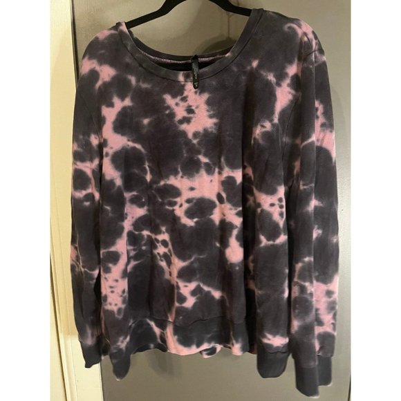 Torrid size 3 pink and black tie dye Sweatshirt top - Picture 1 of 3
